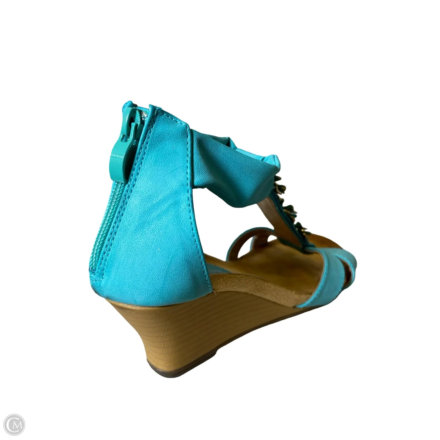 Shoes Heels Platform By Spring Step In Teal, Size: 7.5