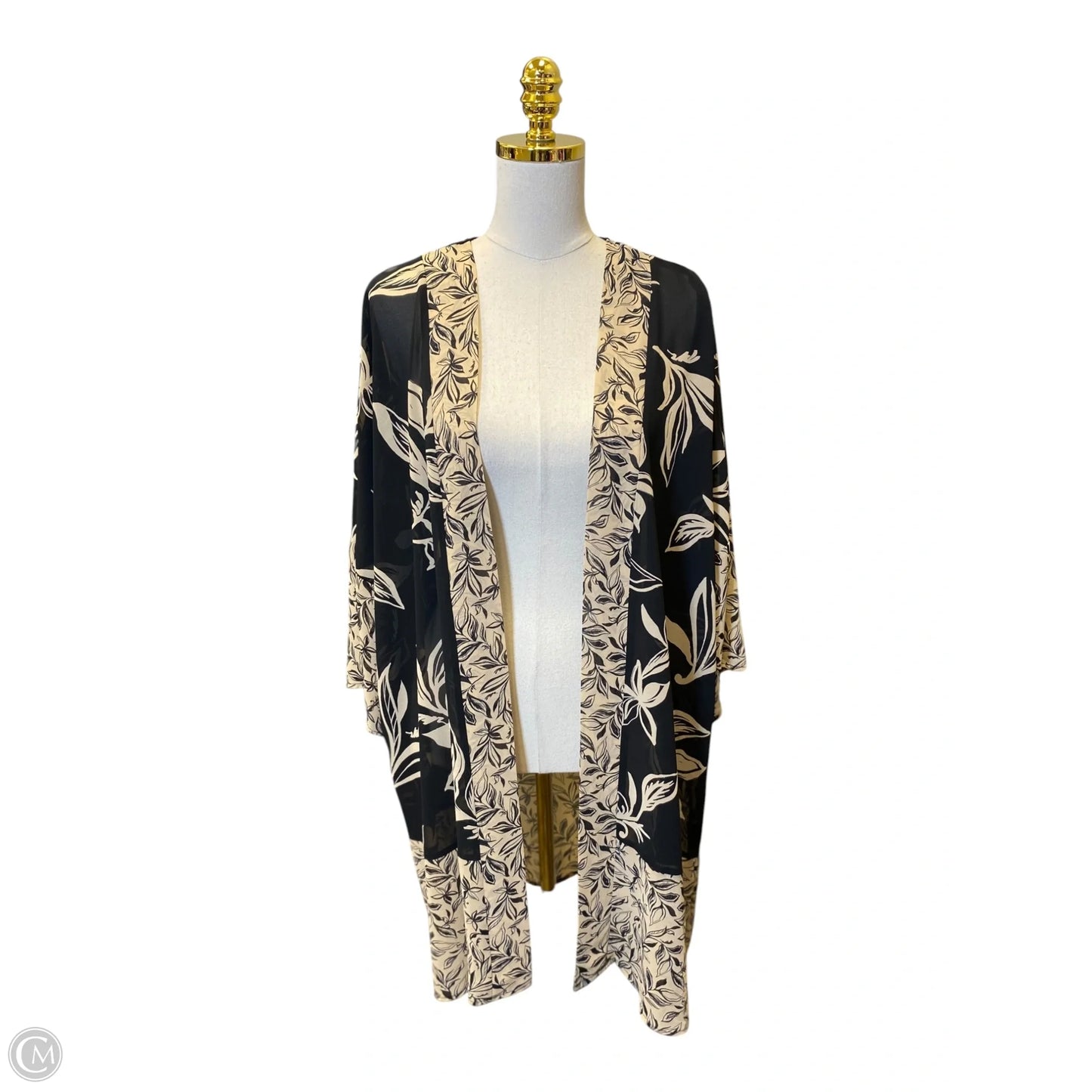 Cardigan By Life In Black & Cream, Size: M