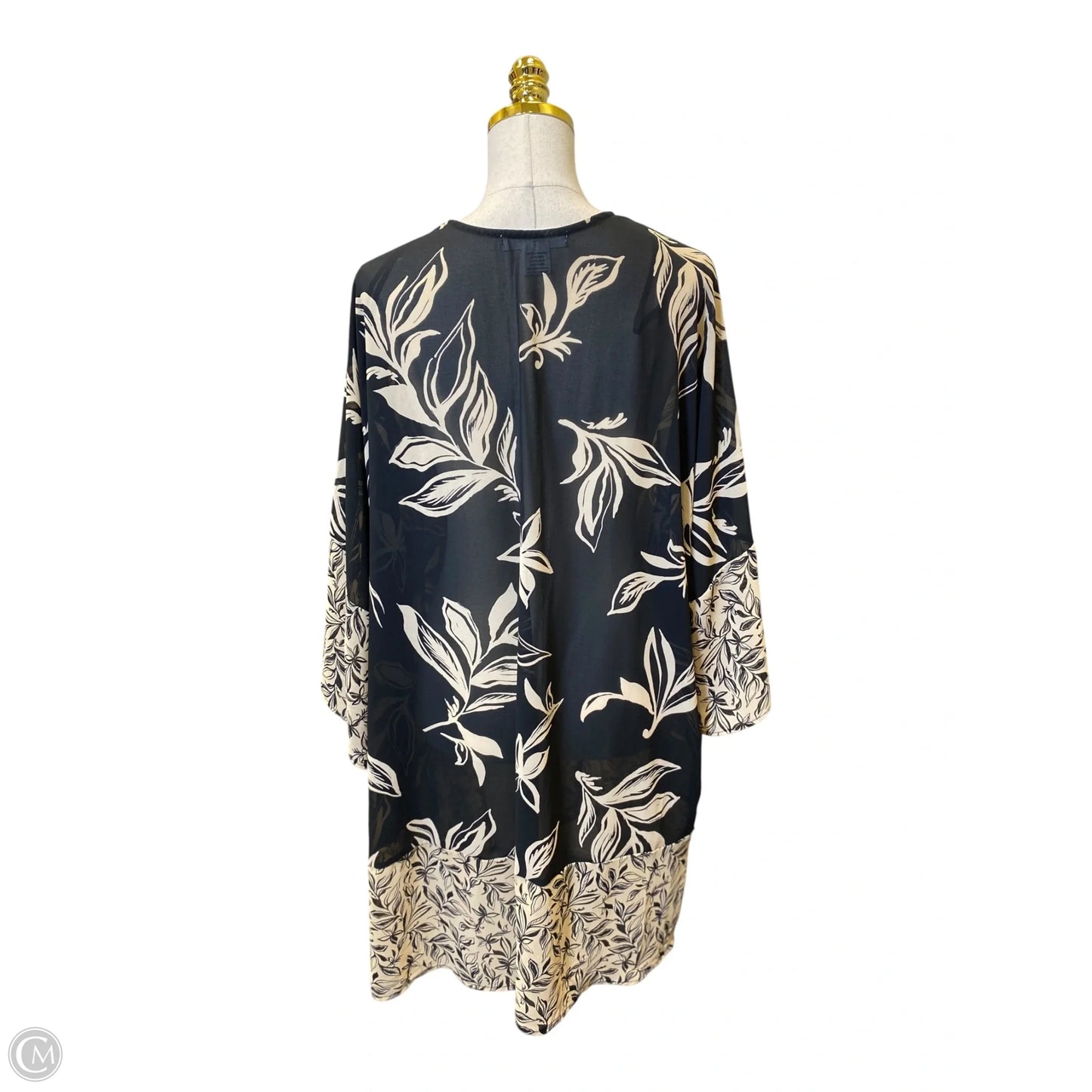 Cardigan By Life In Black & Cream, Size: M