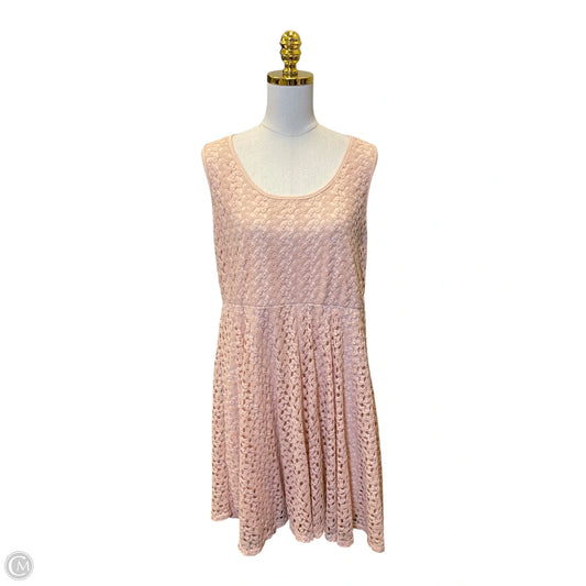 Dress Casual Midi By Maurices In Pink, Size: 2x