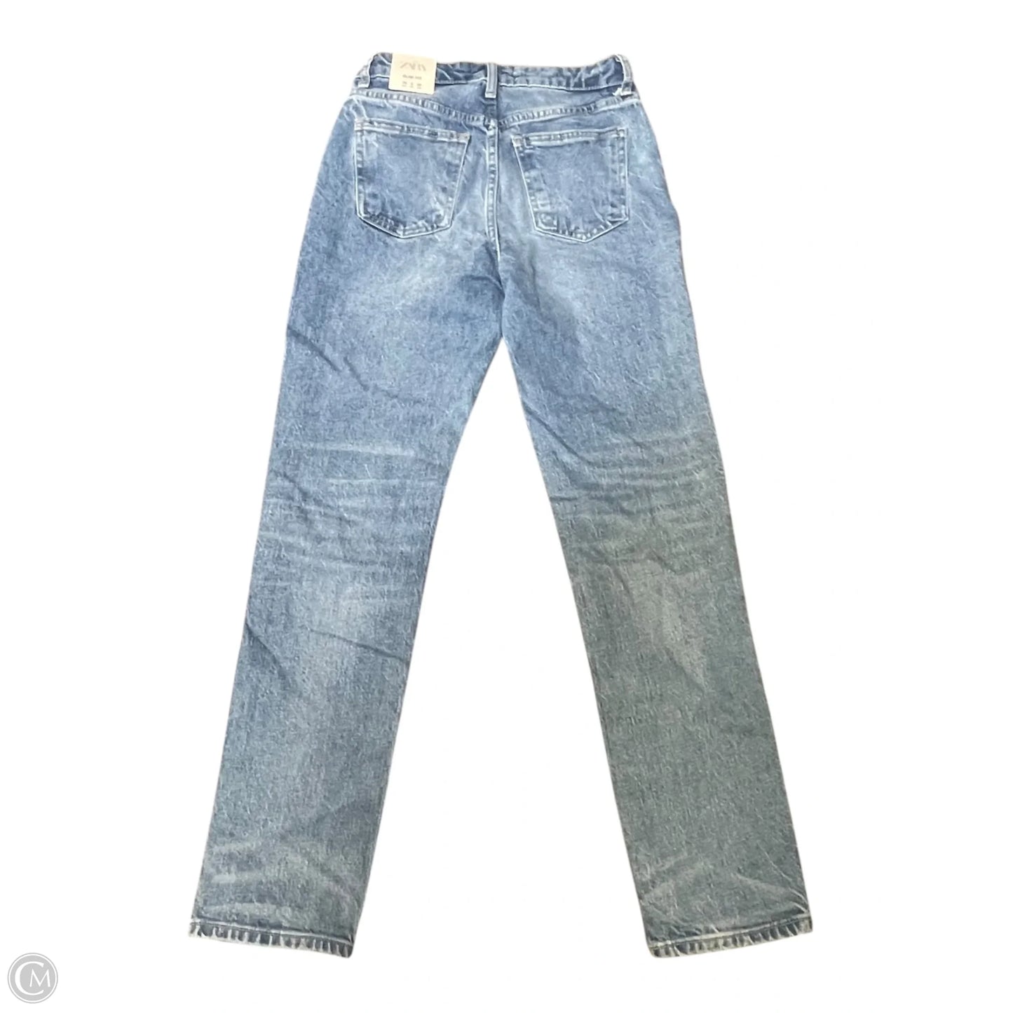 Jeans Straight By Zara In Blue Denim, Size: 2
