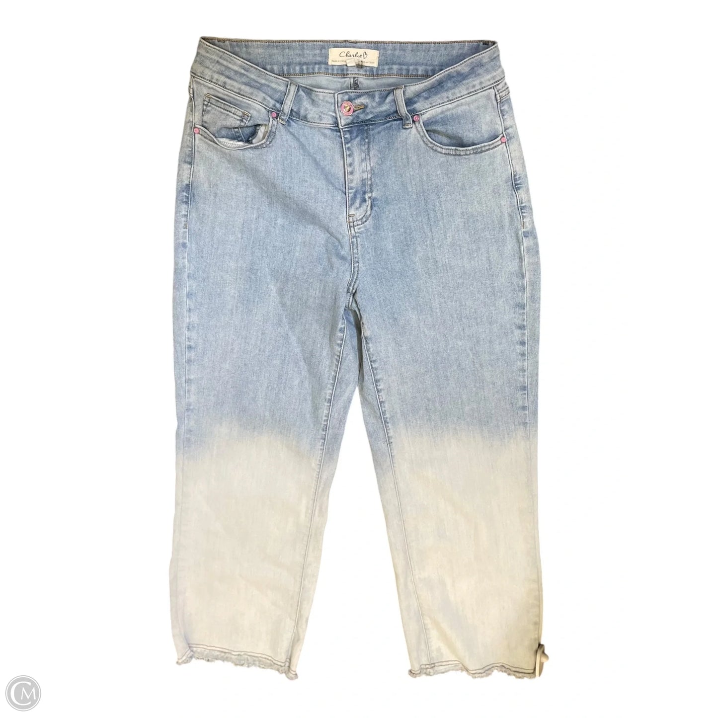 Jeans Straight By Charlie B In Blue Denim, Size: 10