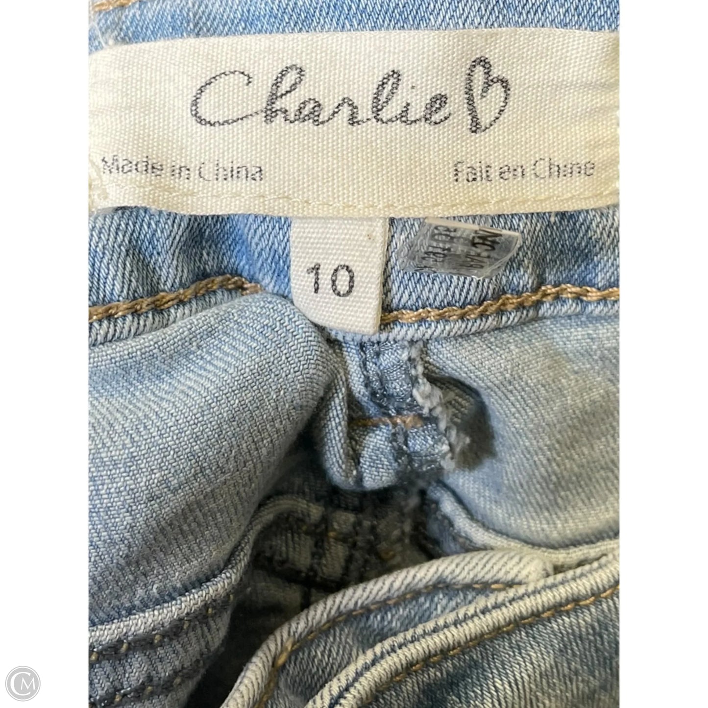 Jeans Straight By Charlie B In Blue Denim, Size: 10