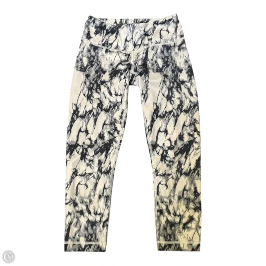 Athletic Leggings By Lululemon In Black & Cream, Size: 2