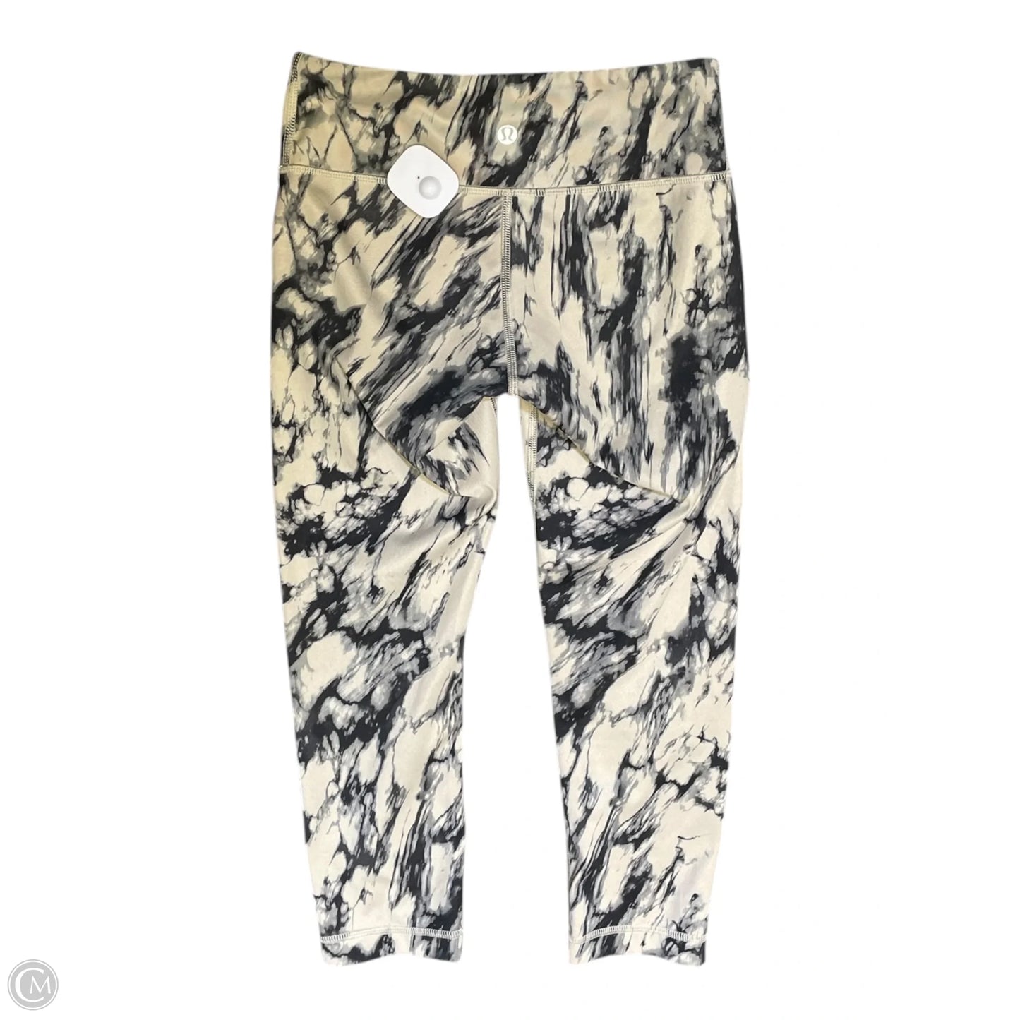 Athletic Leggings By Lululemon In Black & Cream, Size: 2