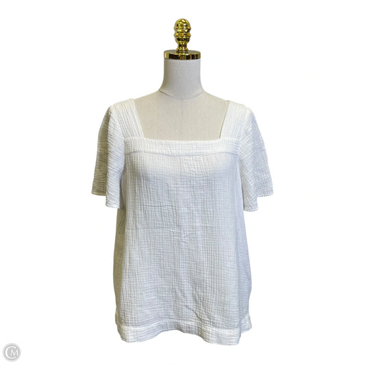 Top Short Sleeve By Madewell In White, Size: M