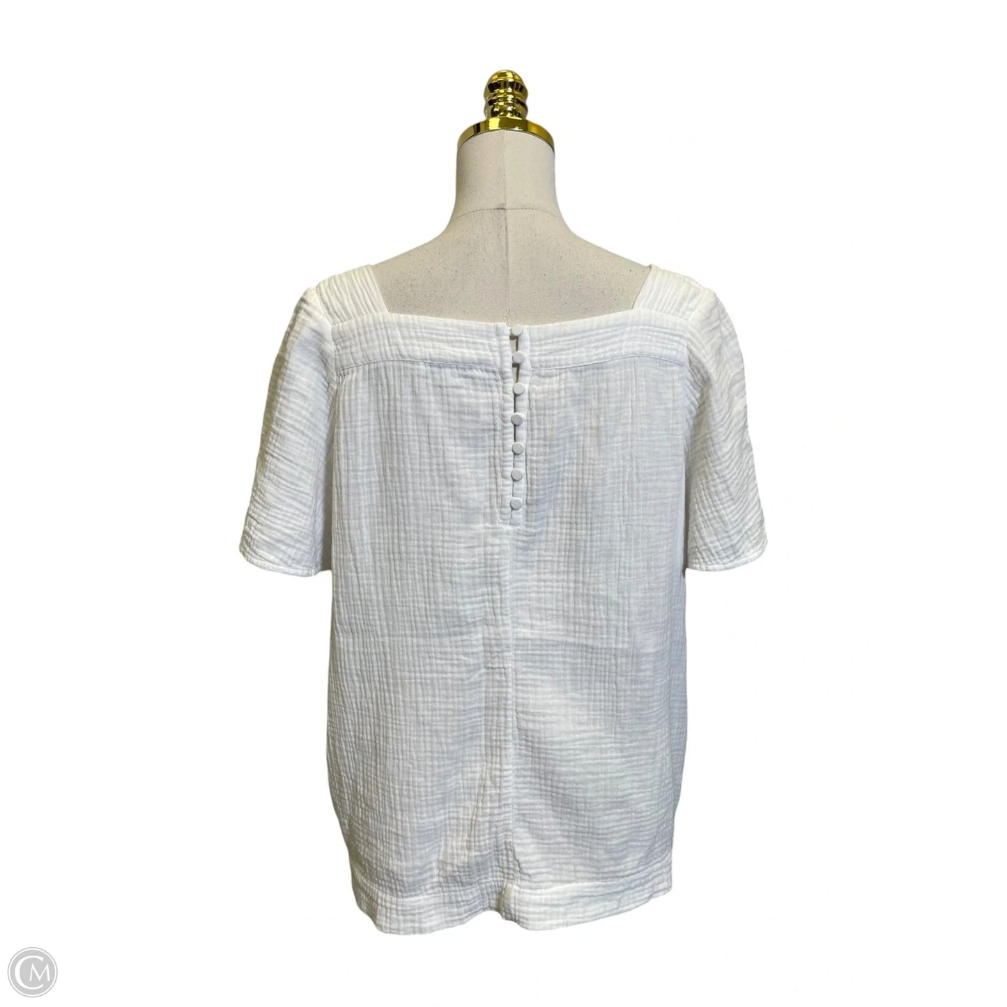Top Short Sleeve By Madewell In White, Size: M