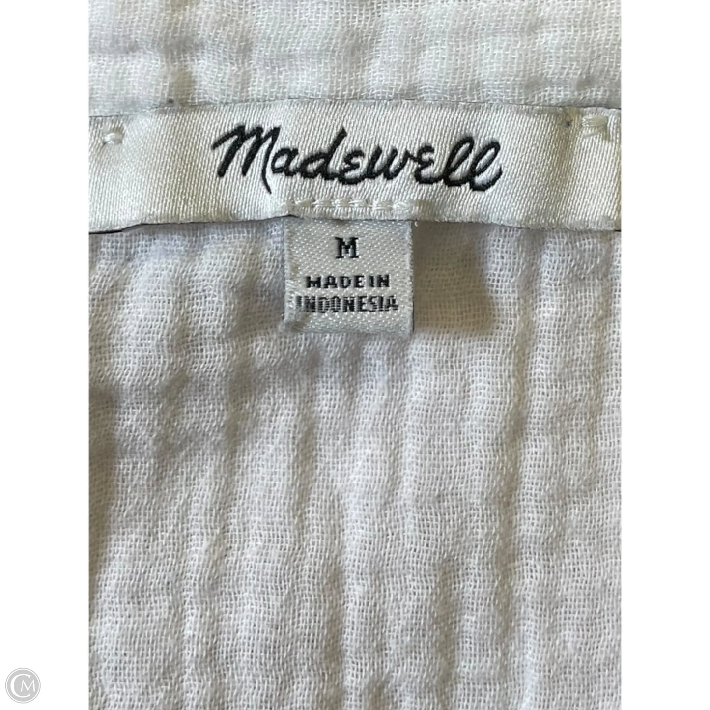 Top Short Sleeve By Madewell In White, Size: M
