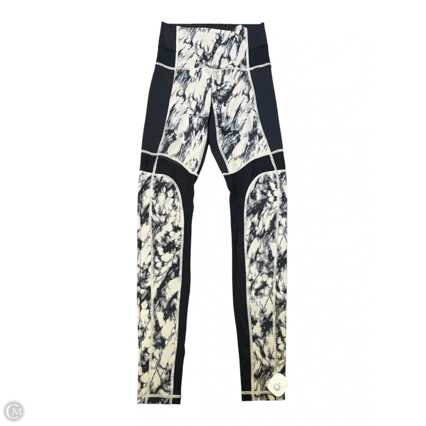 Athletic Leggings By Lululemon In Black & Cream, Size: 4