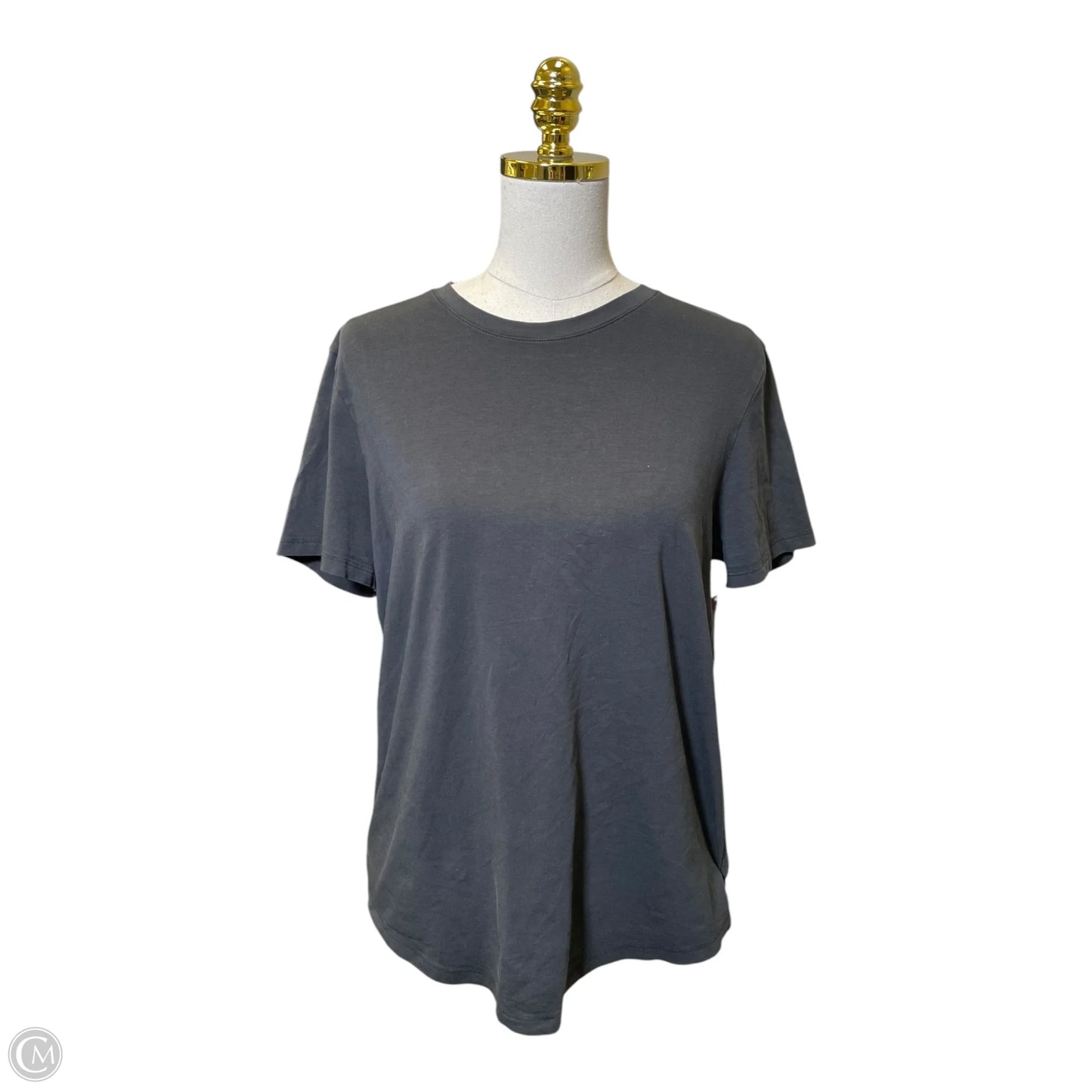 Top Short Sleeve By Lululemon In Grey, Size: M