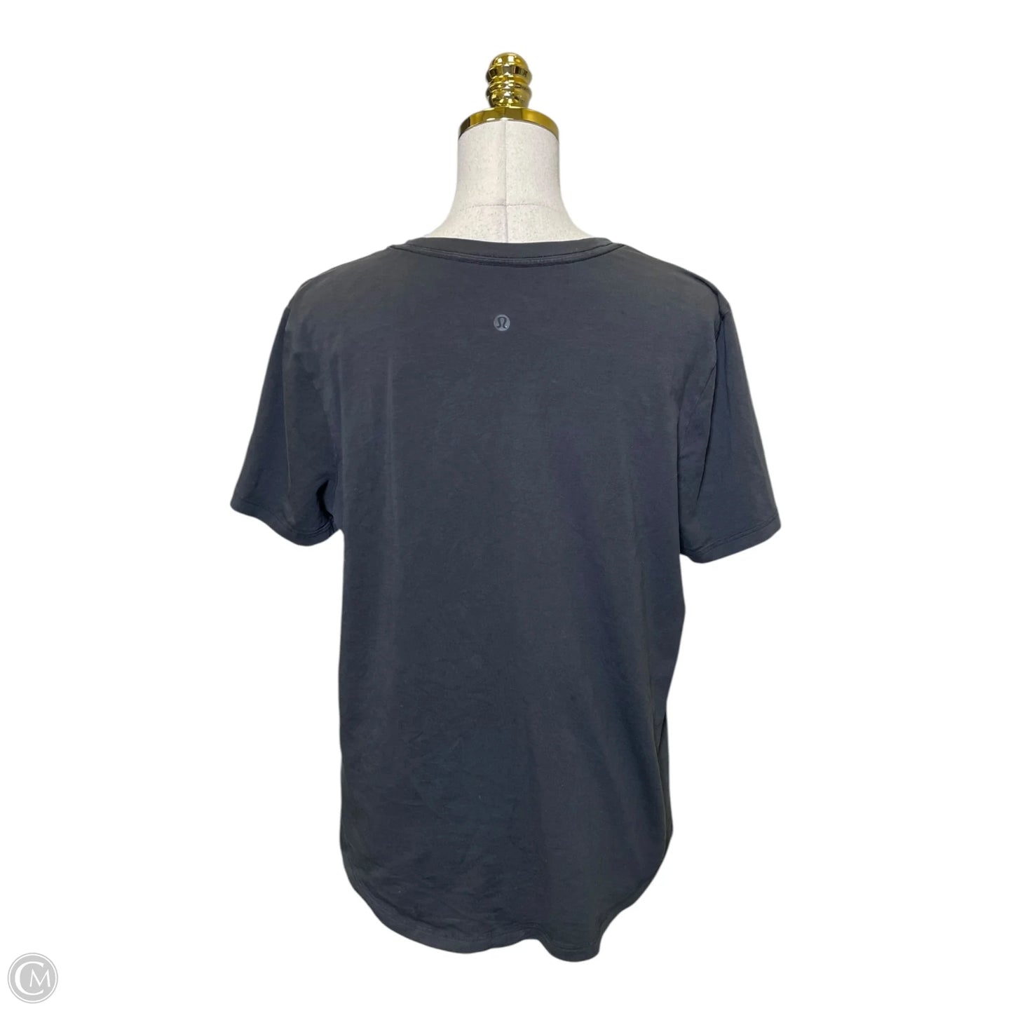 Top Short Sleeve By Lululemon In Grey, Size: M