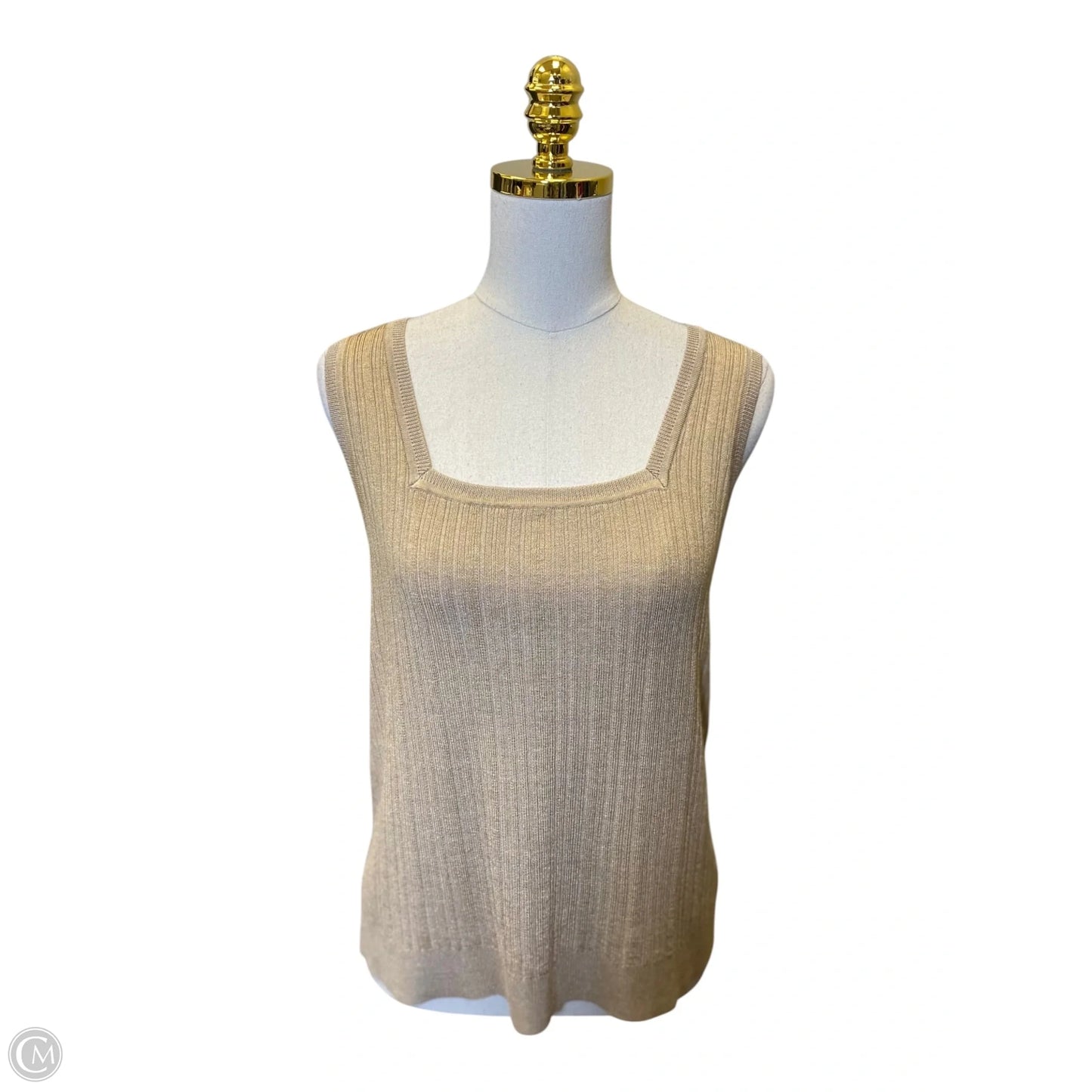 Top Short Sleeve By Chicos In Beige, Size: M