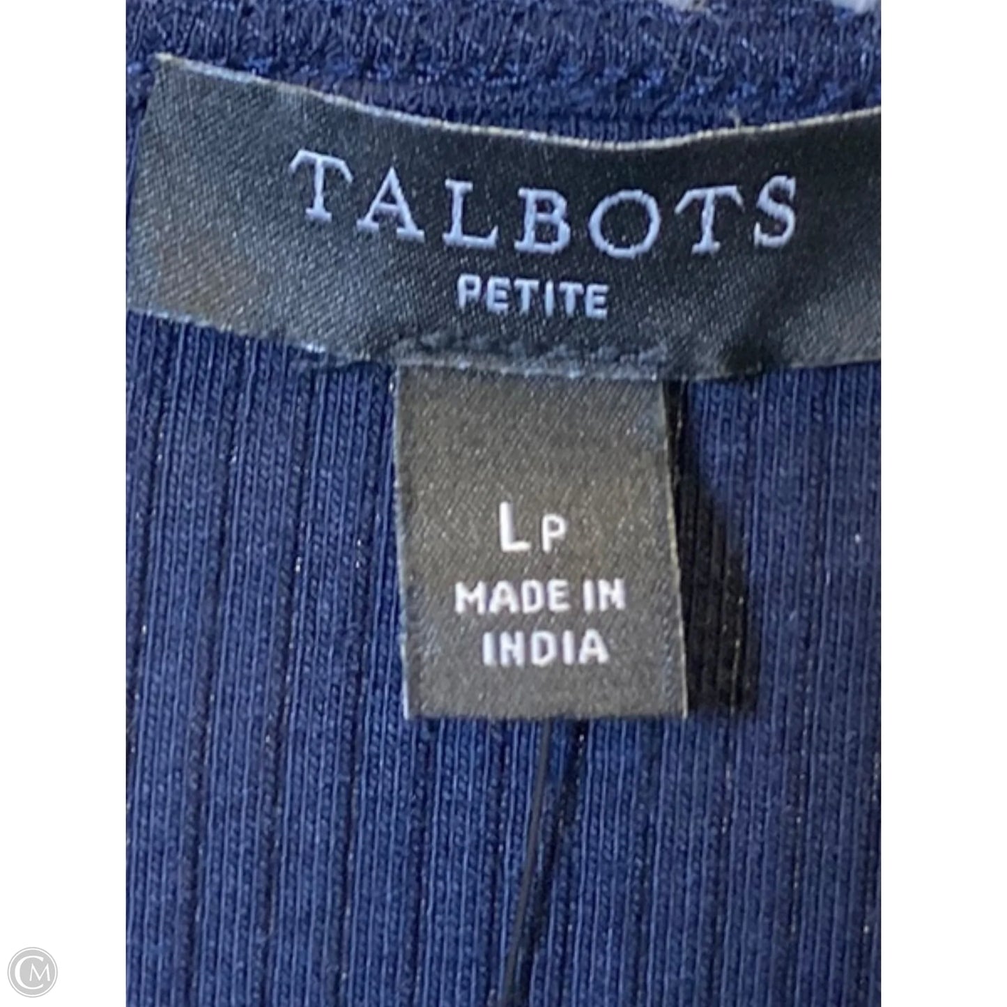 Top Sleeveless By Talbots In Blue & White, Size: Lp