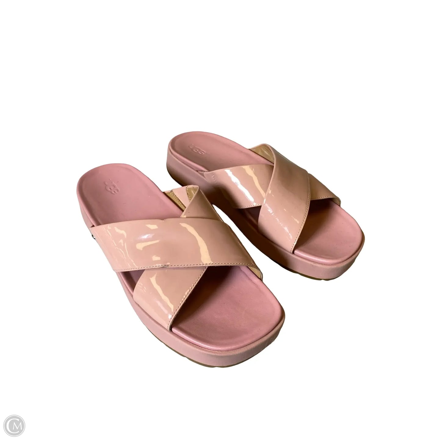 Sandals Designer By Ugg In Pink, Size: 10