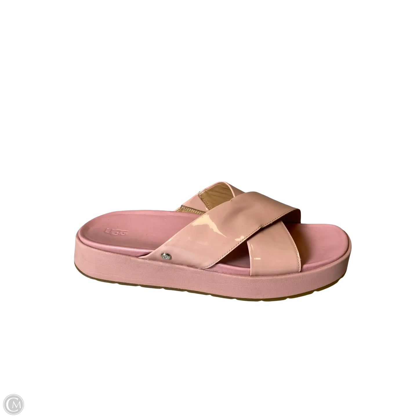 Sandals Designer By Ugg In Pink, Size: 10