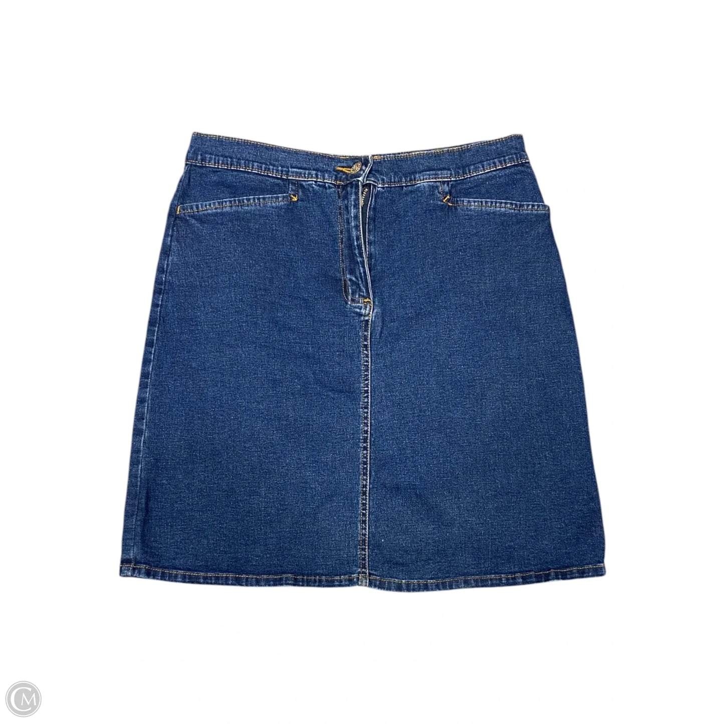 Skirt Midi By Clothes Mentor In Blue Denim, Size: 10