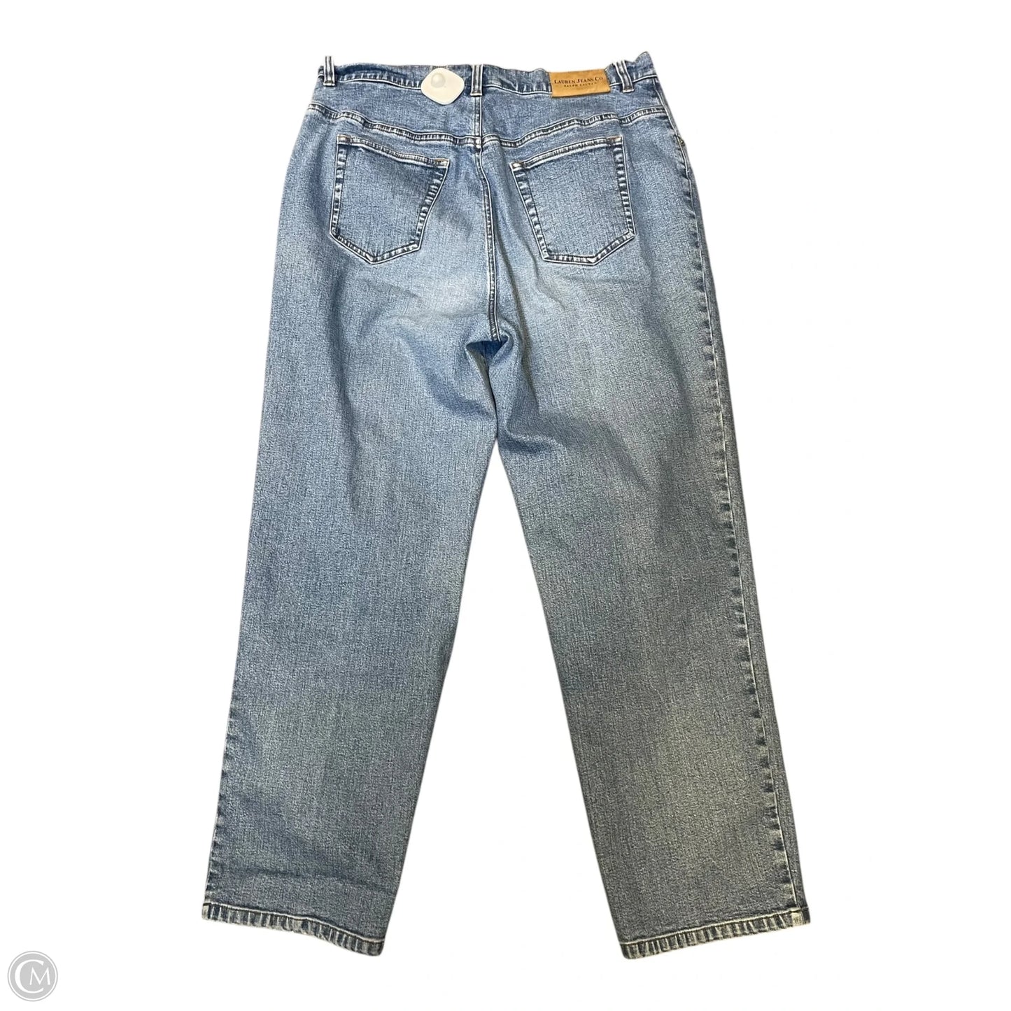 Jeans Straight By Lauren By Ralph Lauren In Blue Denim, Size: 14