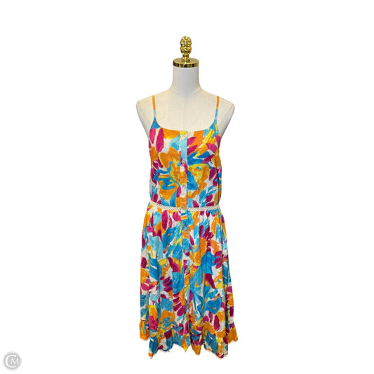 Dress Casual Midi By Clothes Mentor In Multi-colored, Size: Xl