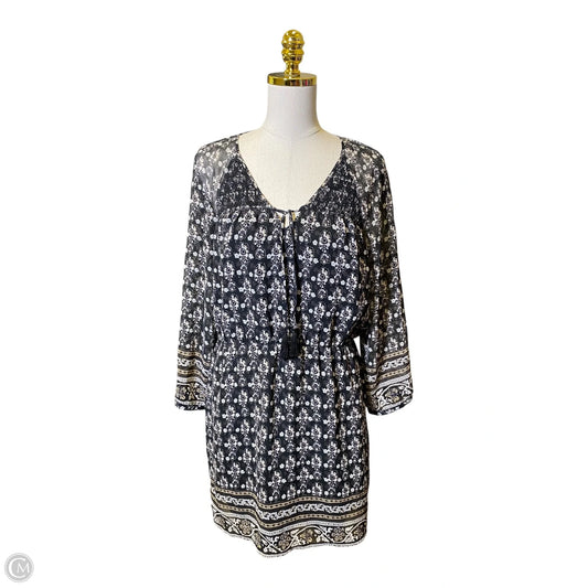 Dress Casual Midi By Madewell In Black & White, Size: M