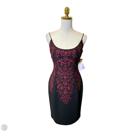 Dress Casual Midi By Maggy London In Black & Red, Size: S
