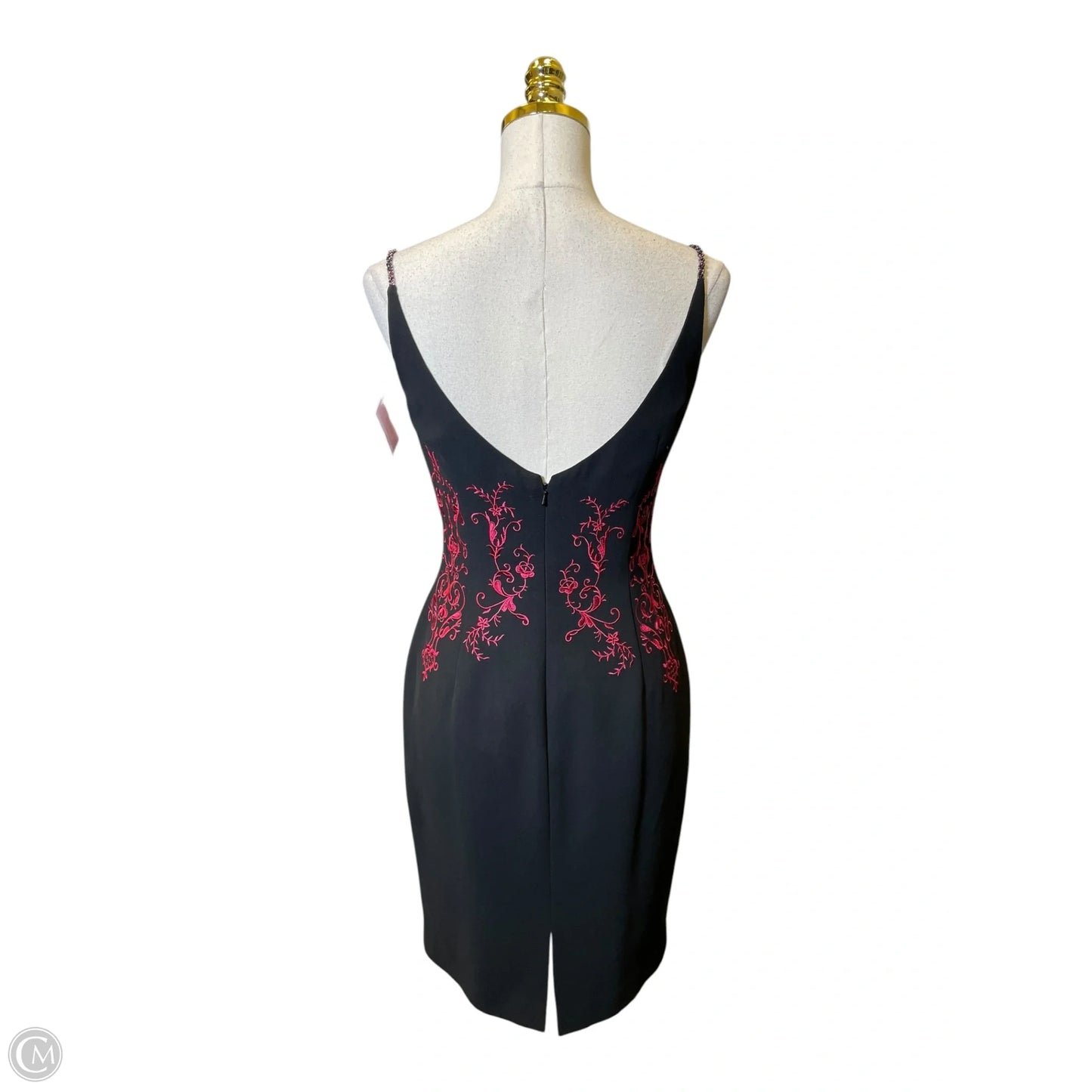Dress Casual Midi By Maggy London In Black & Red, Size: S