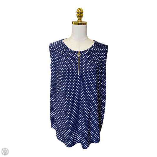 Top Sleeveless By Anne Klein In Polkadot Pattern, Size: Xl
