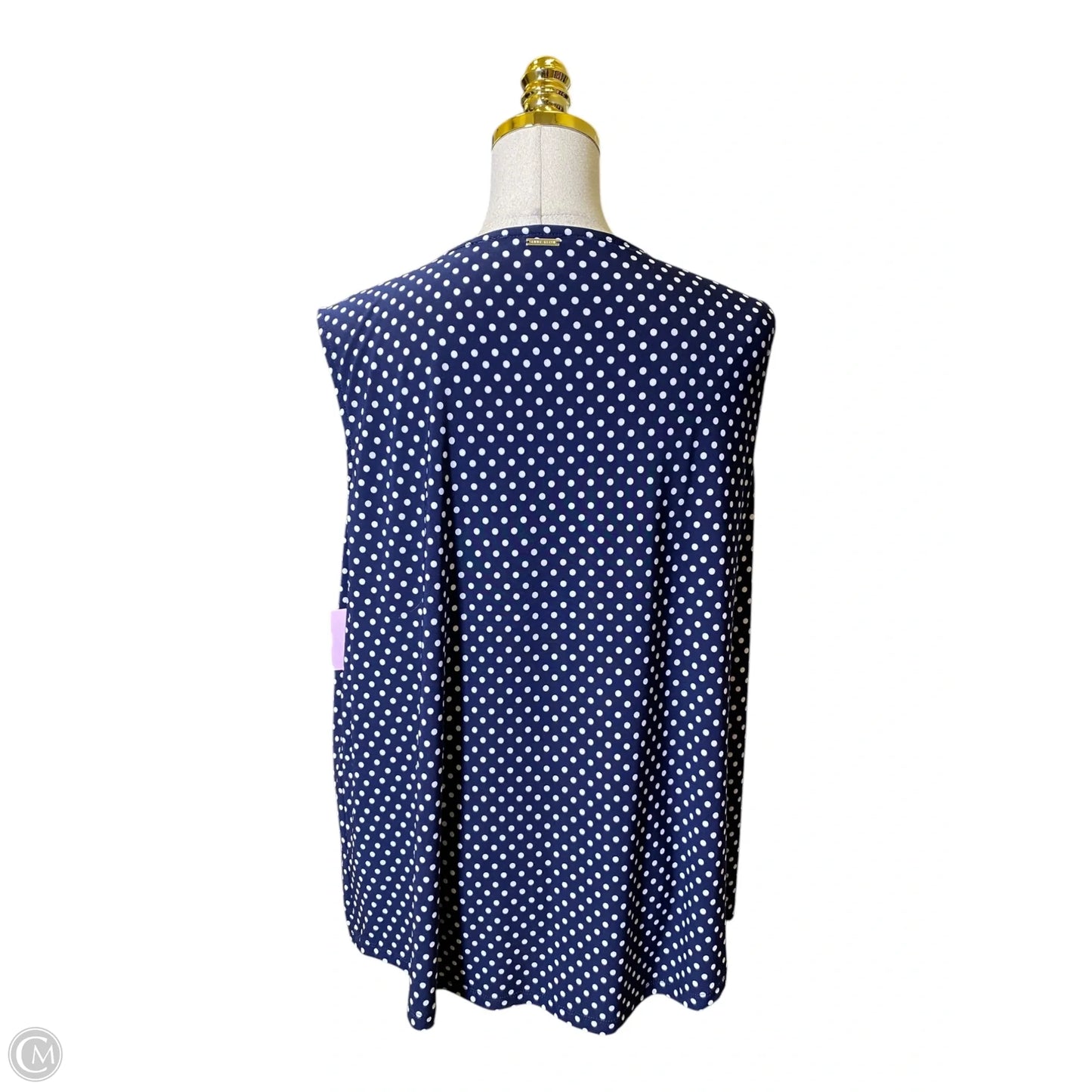 Top Sleeveless By Anne Klein In Polkadot Pattern, Size: Xl