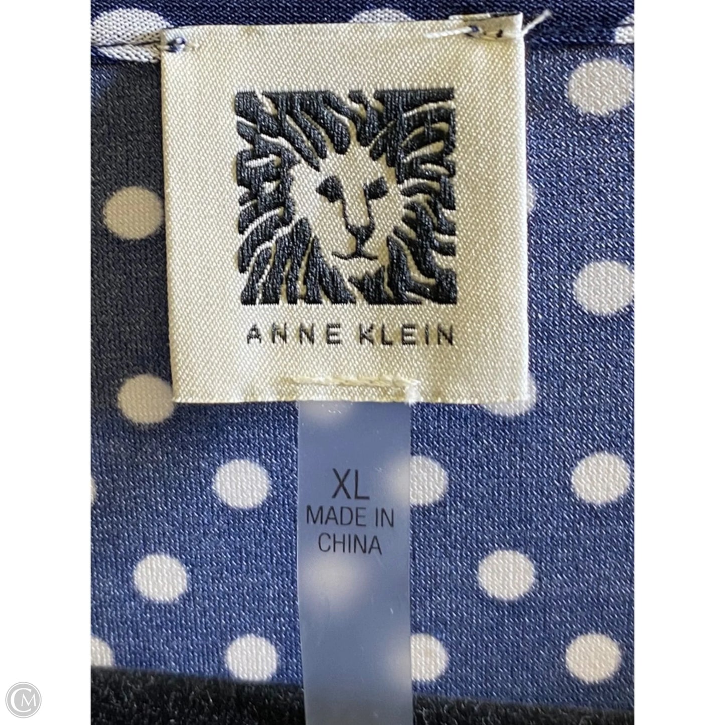 Top Sleeveless By Anne Klein In Polkadot Pattern, Size: Xl