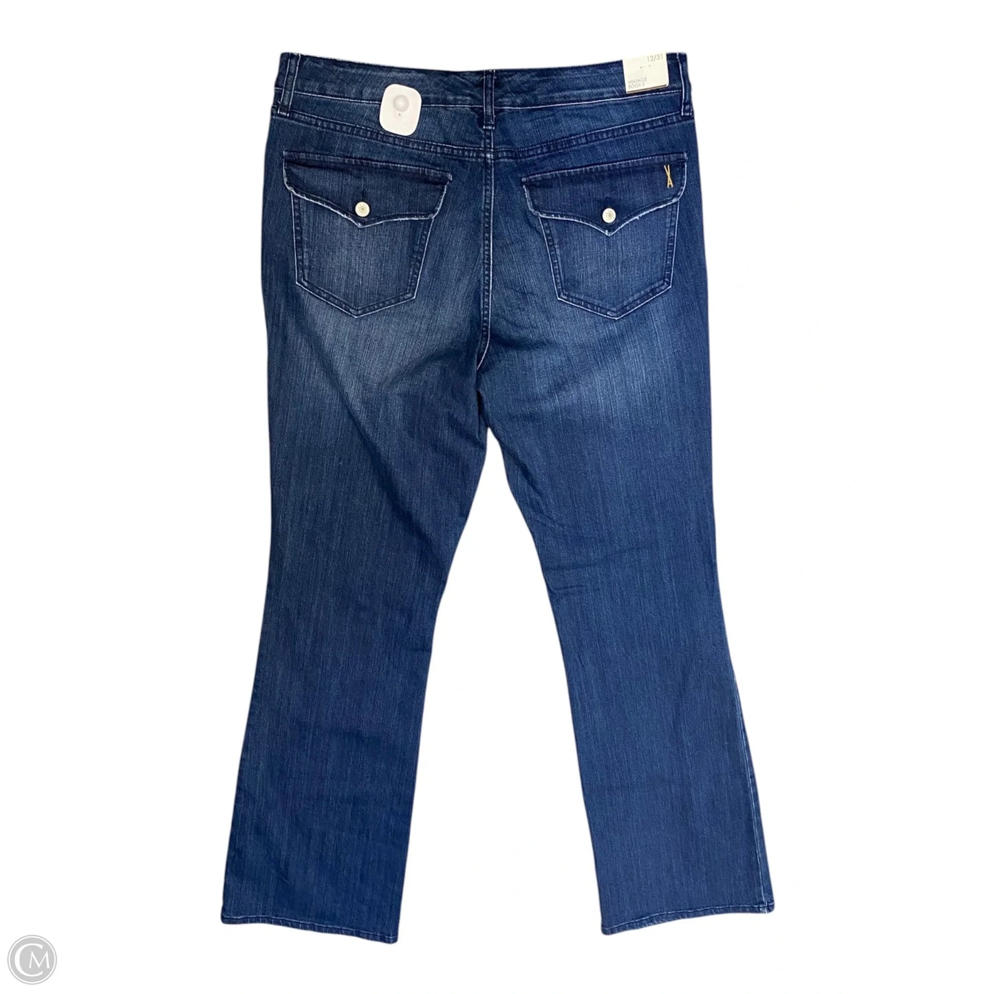 Jeans Boot Cut By Vintage America In Blue Denim, Size: 12