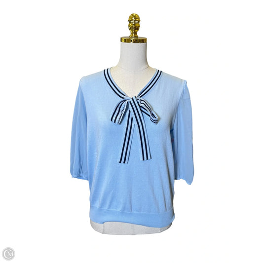 Top 3/4 Sleeve By Nanette By Nanette Lepore In Blue, Size: M