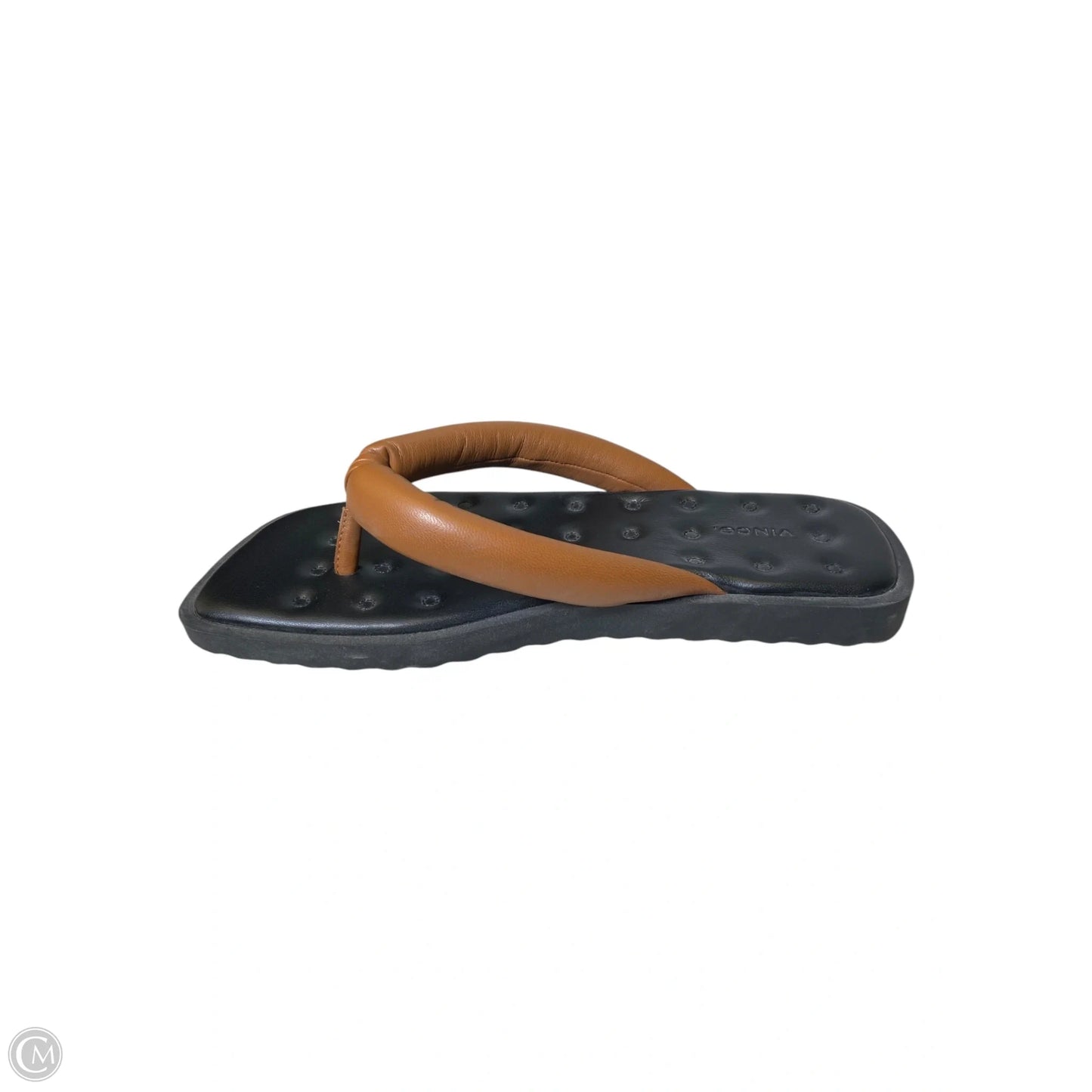 Sandals Flats By Vince In Black & Brown, Size: 7