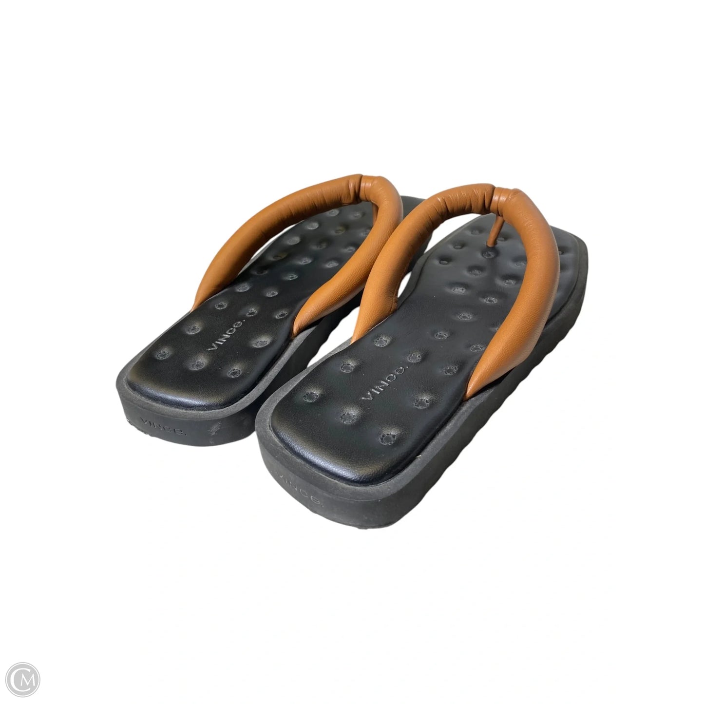 Sandals Flats By Vince In Black & Brown, Size: 7