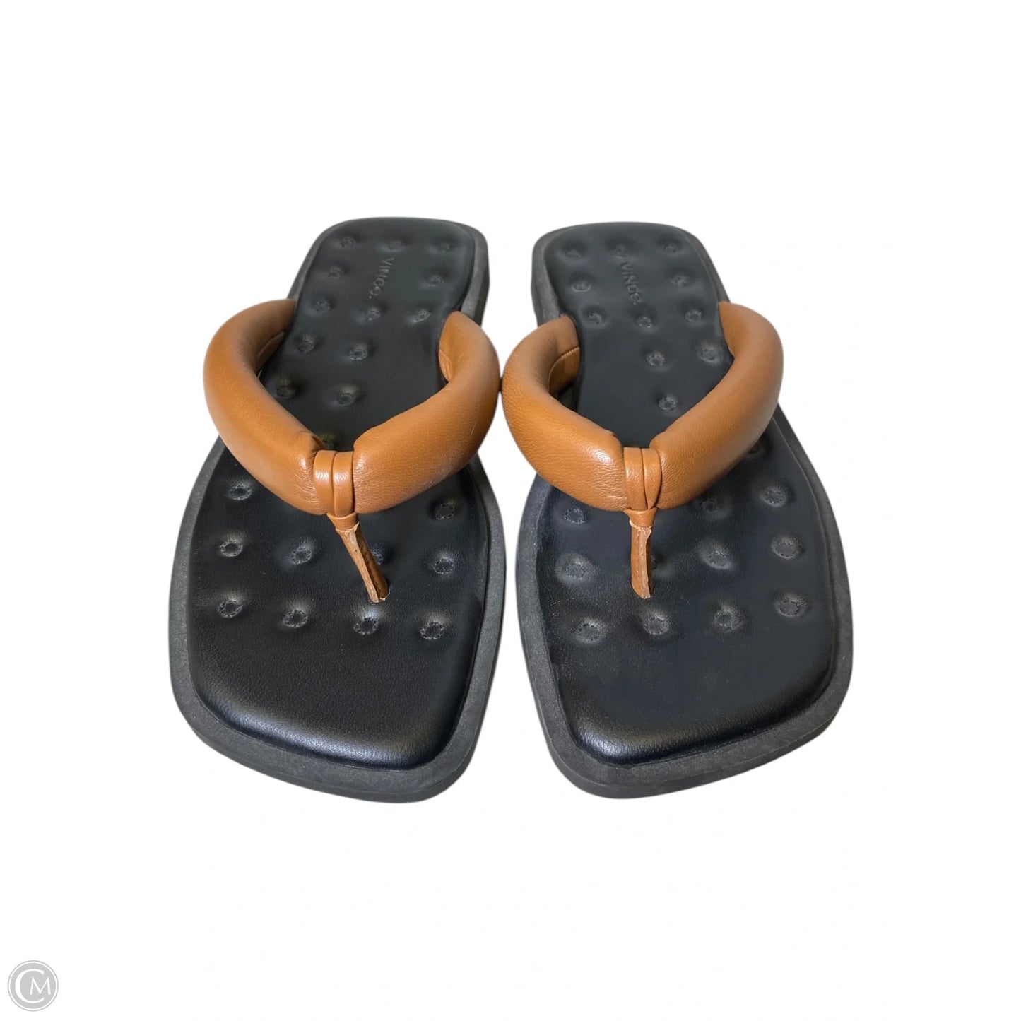 Sandals Flats By Vince In Black & Brown, Size: 7