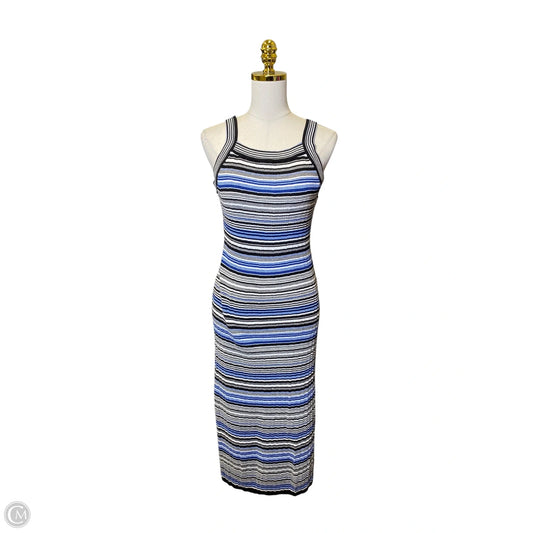 Dress Casual Midi By White House Black Market In Striped Pattern, Size: M