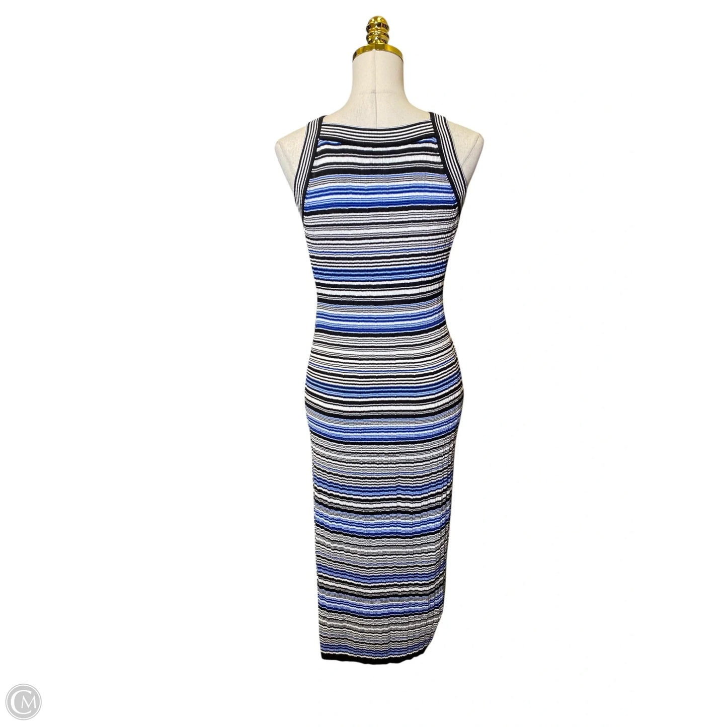 Dress Casual Midi By White House Black Market In Striped Pattern, Size: M