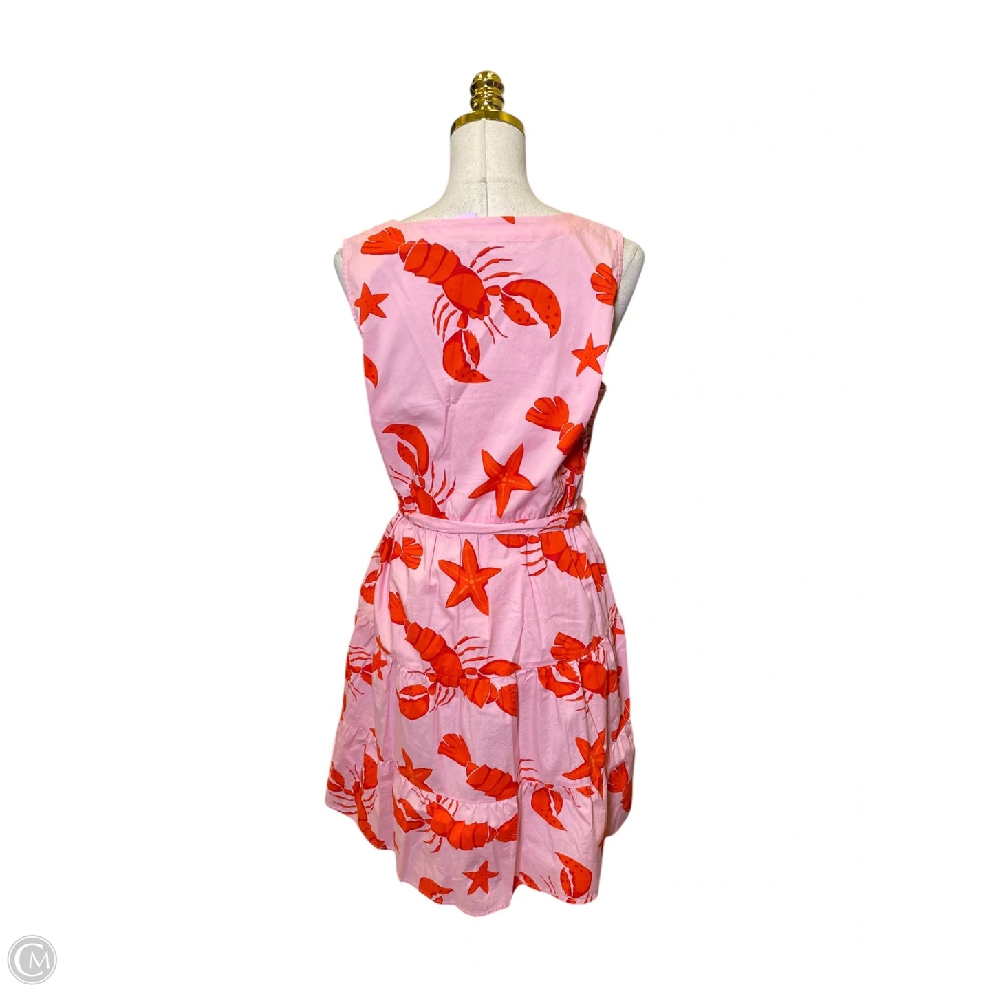 Dress Casual Midi By J. Crew In Pink & Red, Size: L