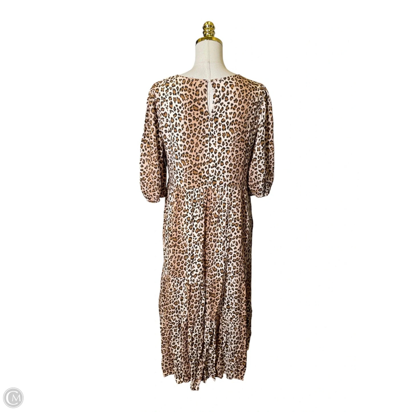 Dress Casual Midi By Clothes Mentor In Animal Print, Size: L