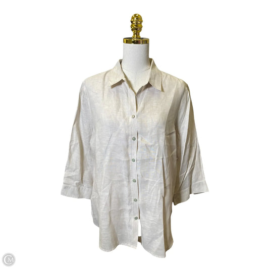 Top Long Sleeve By Chicos In Cream, Size: L