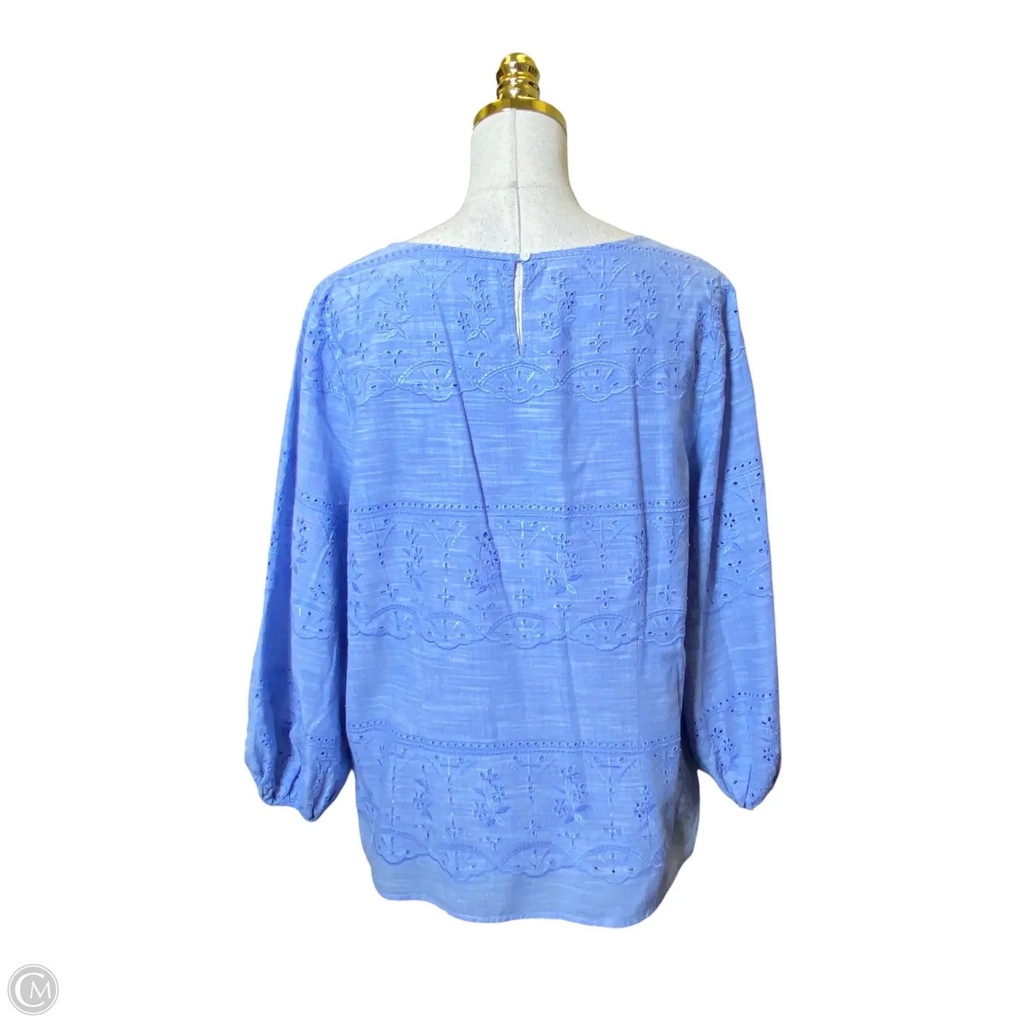 Top Long Sleeve By Talbots In Blue, Size: L