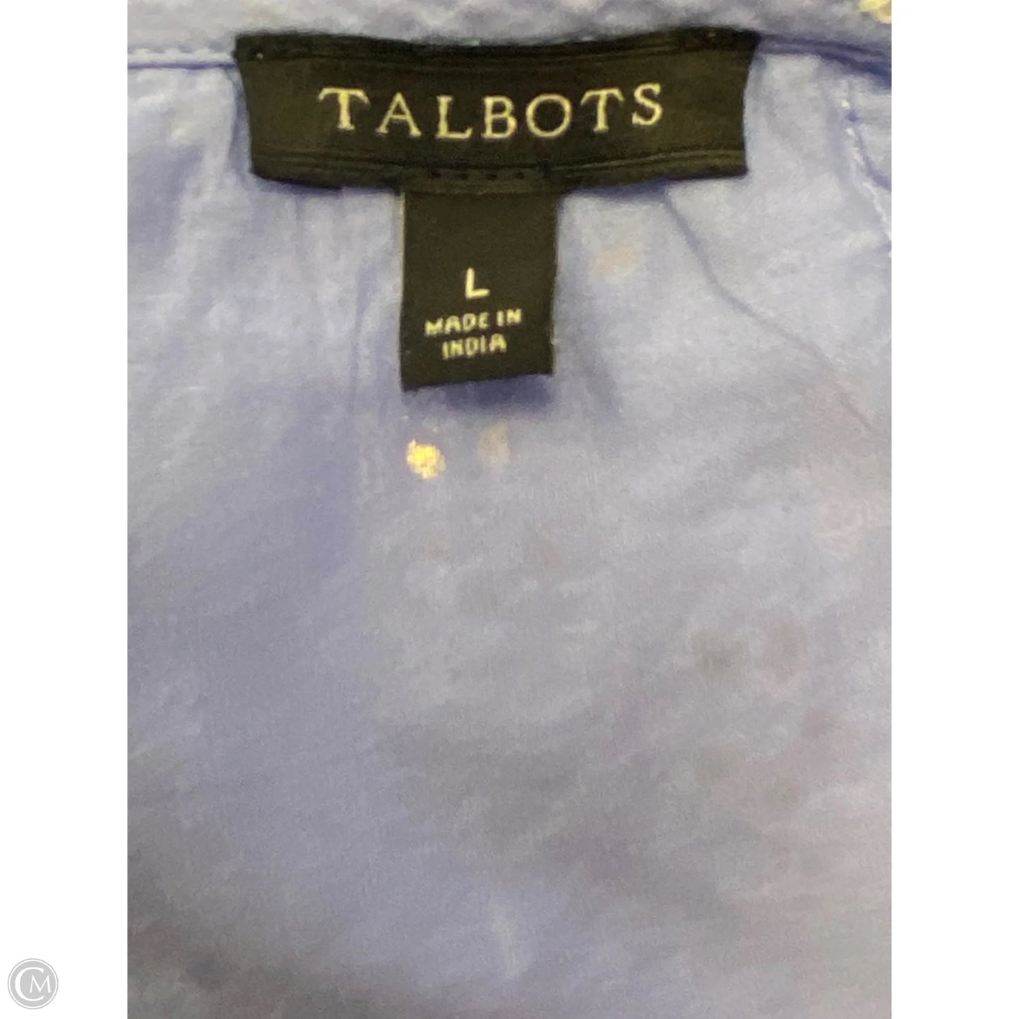 Top Long Sleeve By Talbots In Blue, Size: L