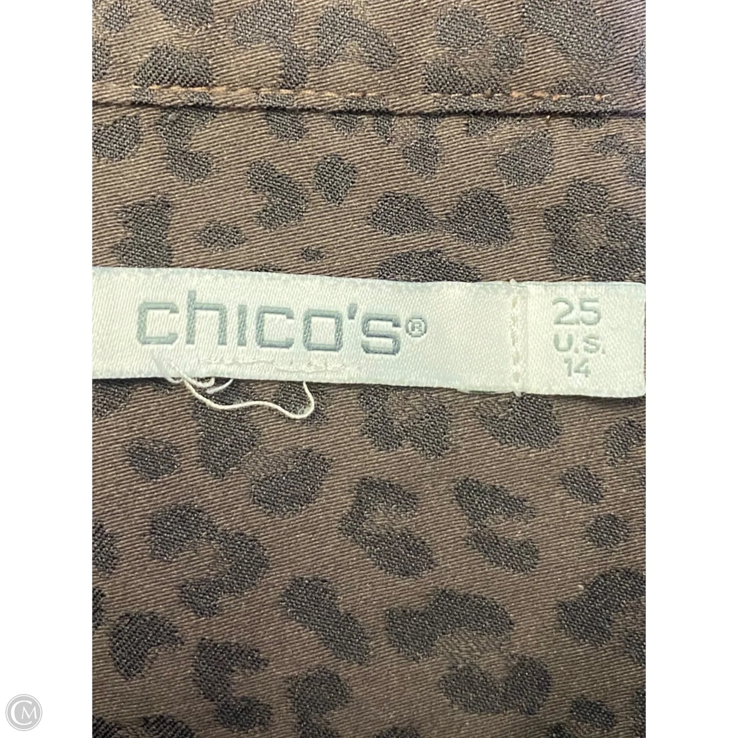 Top Long Sleeve By Chicos In Animal Print, Size: L