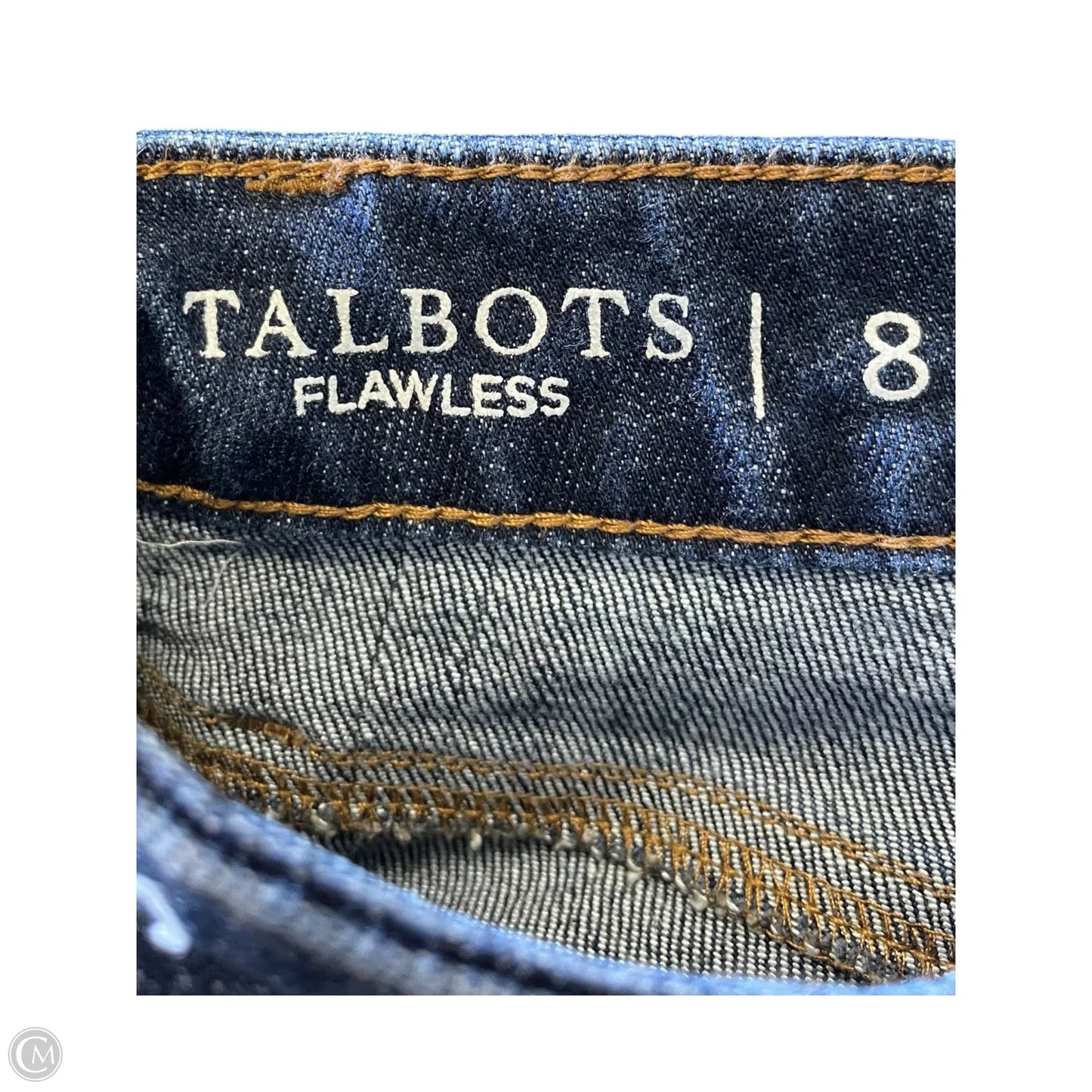 Jeans Straight By Talbots In Blue Denim, Size: 8