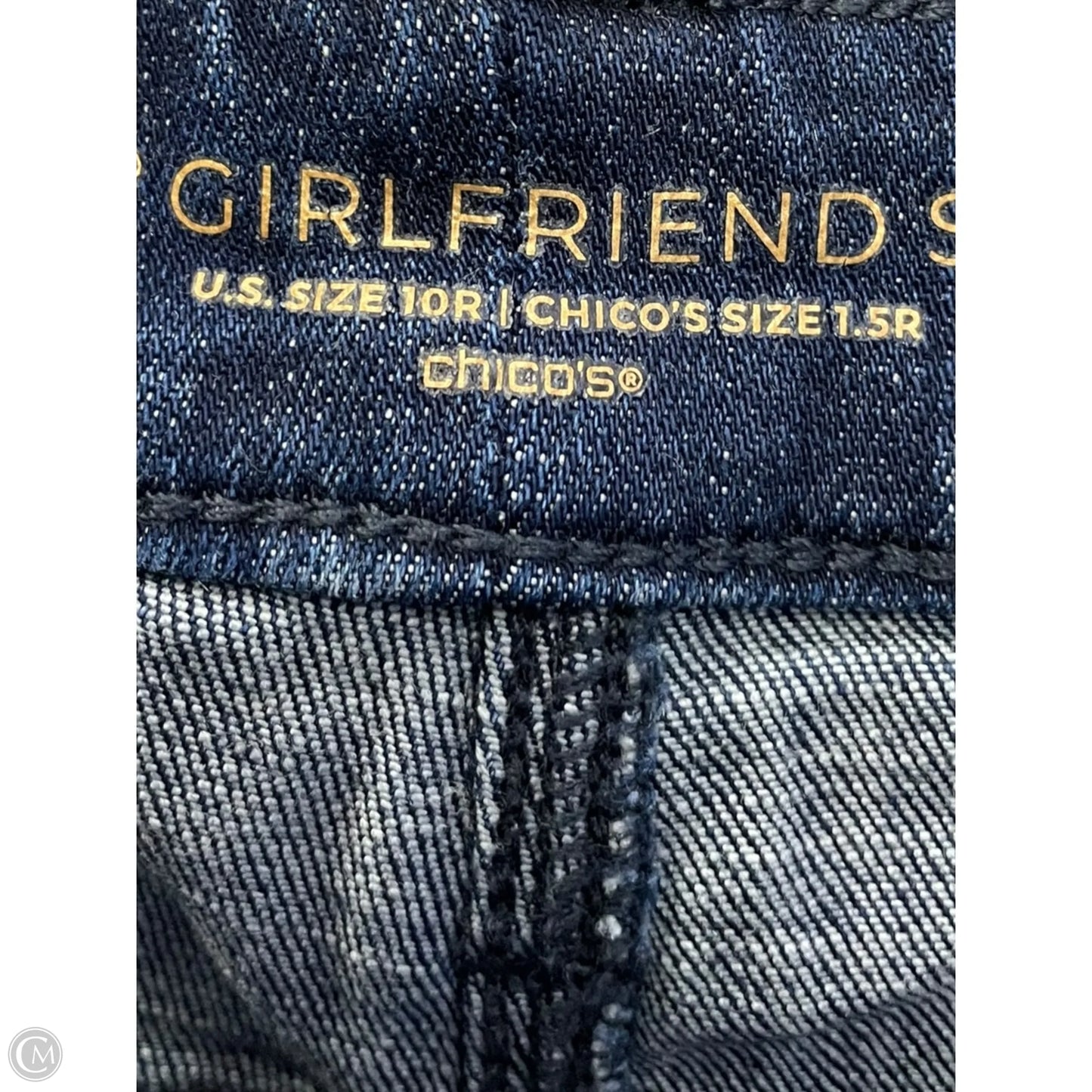 Jeans Straight By Chicos In Blue Denim, Size: 10