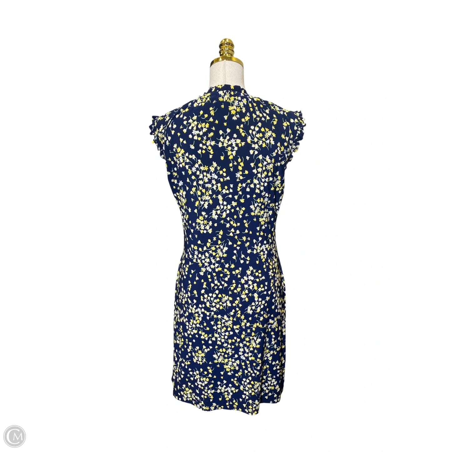 Dress Casual Midi By Tommy Hilfiger In Blue & Yellow, Size: M