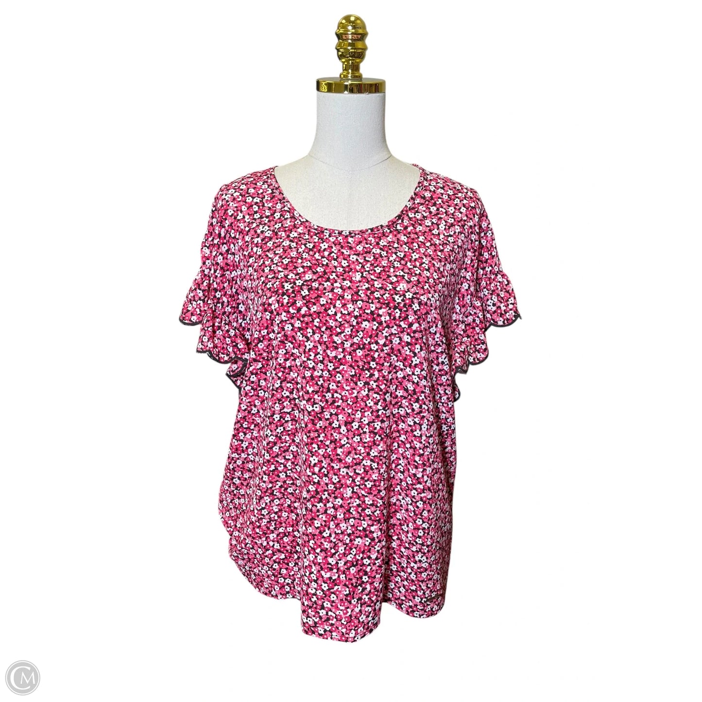 Top Short Sleeve By Michael By Michael Kors In Pink, Size: L