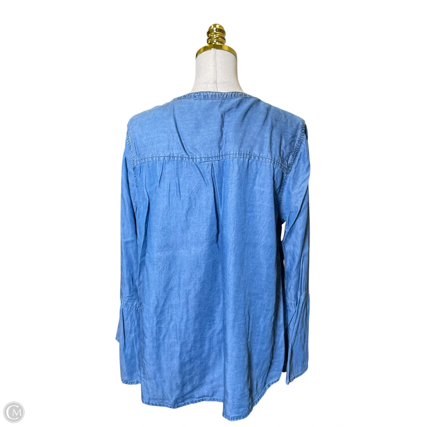 Top Long Sleeve By Michael By Michael Kors In Blue, Size: L