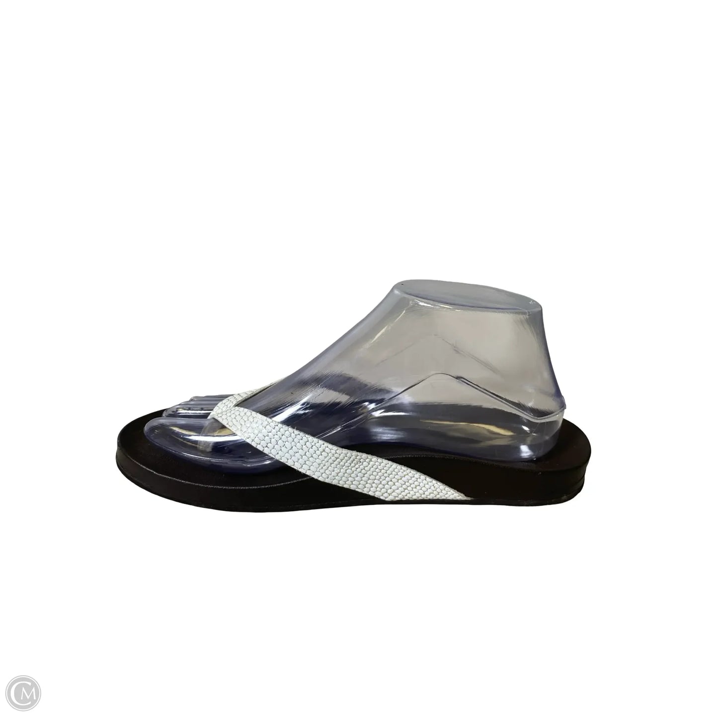 Sandals Flats By Reef In Black & White, Size: 8