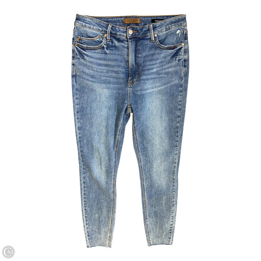 Jeans Skinny By Judy Blue In Blue Denim, Size: 12