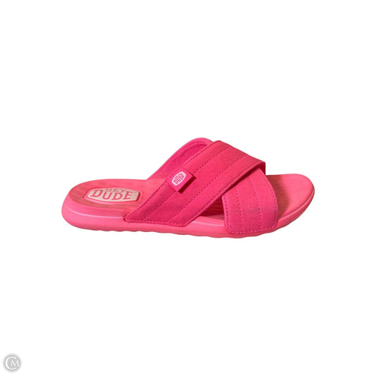 Shoes Flats By Hey Dude In Pink, Size: 6