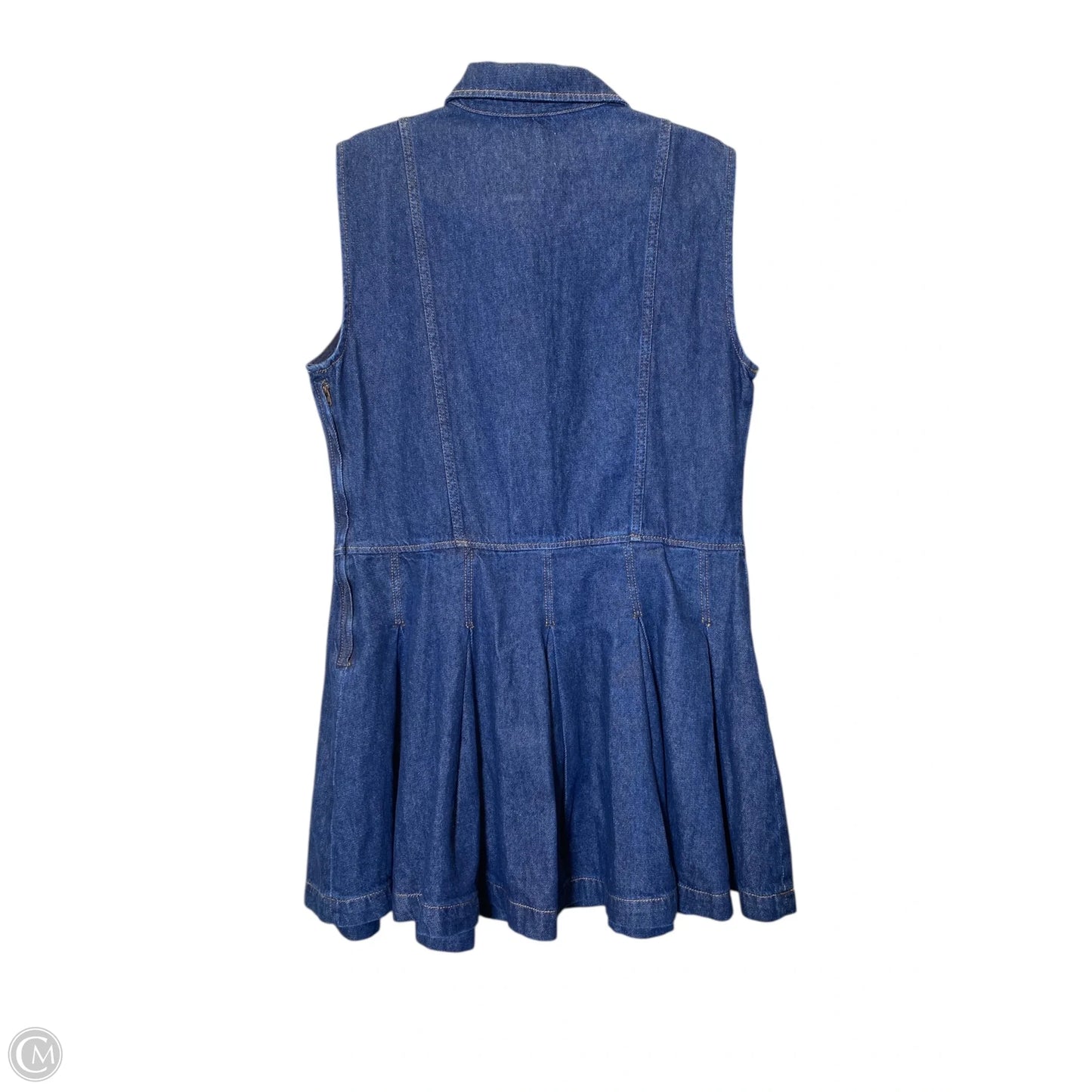 Dress Casual Midi By Reformation In Blue Denim, Size: L